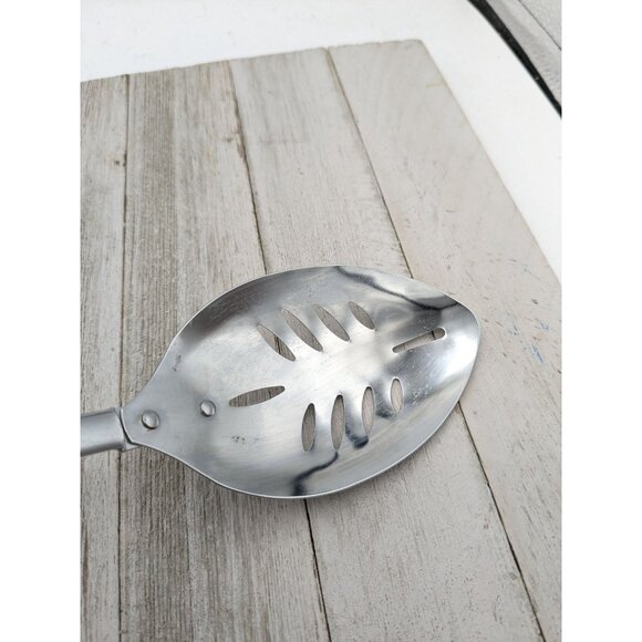 Vintage Slotted Spoon With Black Handle Japan 12" - Picture 8 of 8